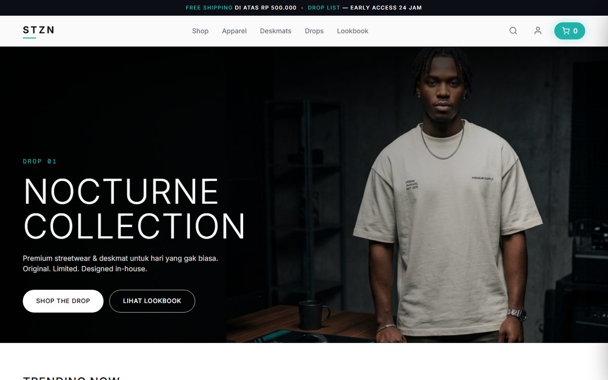 STZN streetwear store